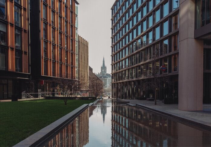 The building at Pancras Square, The Office Group Ltd. (FORA), King's Cross, WC1 - London