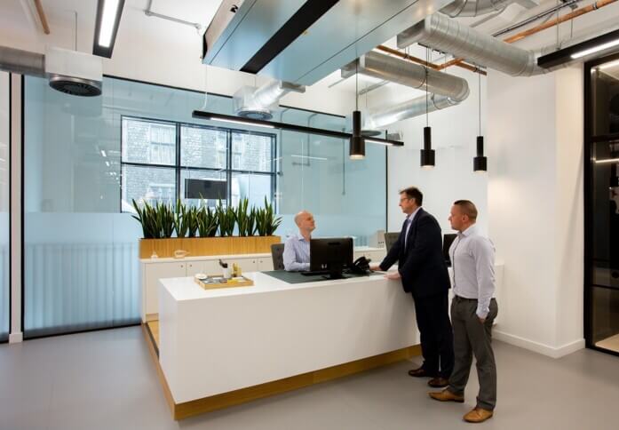 Reception at City Road, Regus in Old Street