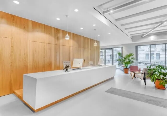 Reception in Wilton Road, Regus, Victoria