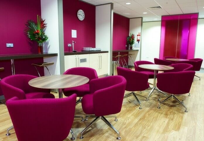 A breakout area in Exchange Quay, The Serviced Office Company, Manchester