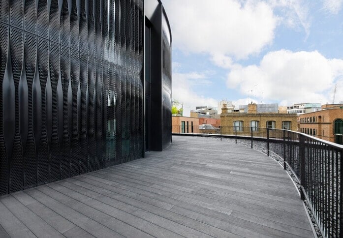 Roof terrace - Phipp Street, Workspace Group Plc in Shoreditch