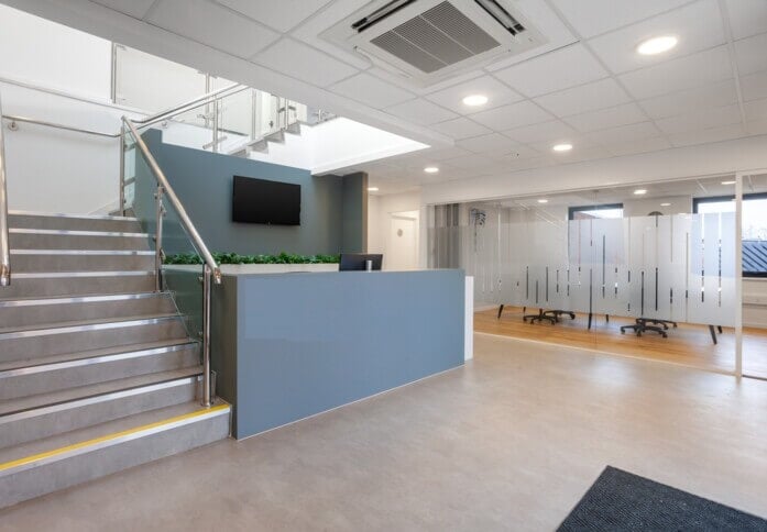 The reception at Meridian South, Regus in Leicester, LE1