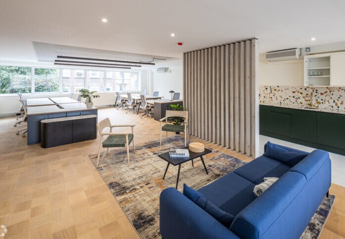 A breakout area in St John Street, Venaglass Haymarket Ltd, Clerkenwell