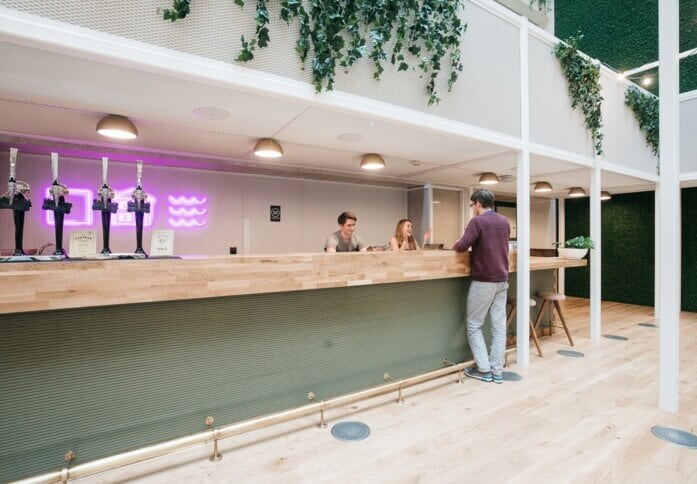 Reception area at Holborn, WeWork in Chancery Lane