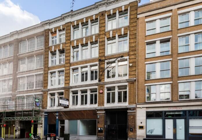 The building at Curtain Road, Dotted Desks Ltd in Shoreditch, EC1 - London