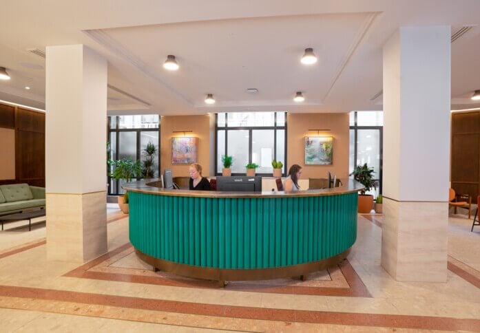 Reception at Finsbury Circus, Workspace Group Plc in Moorgate, EC2 - London