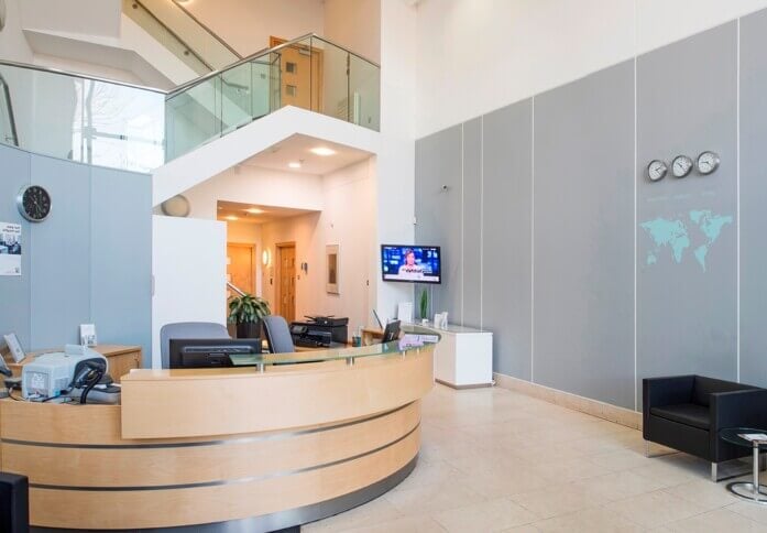 Foyer area at London Road, Regus in Reigate