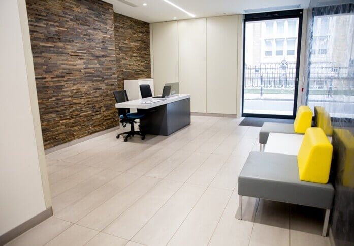 Reception area at Furnival Street, Prospect Business Centres in Holborn