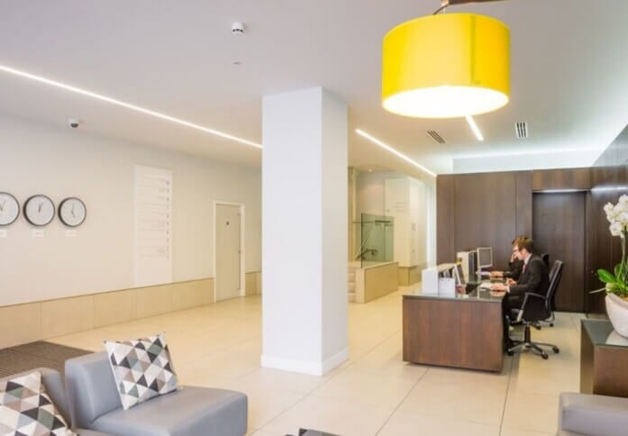 Reception area at York Street, Bruntwood in Manchester, M1