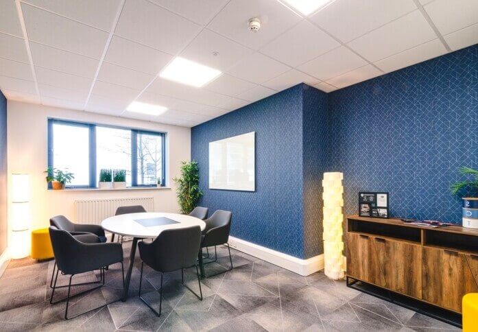 Breakout area at Tournament Fields, Pure Offices in Warwick, CV34