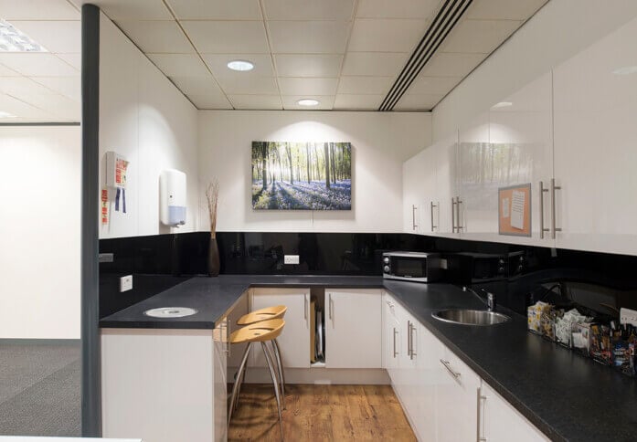 Kitchenette at Clarendon Road, Regus in Redhill