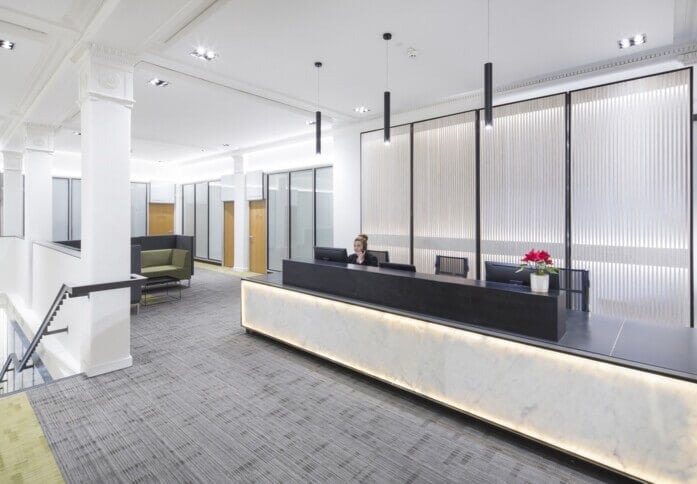 Reception area at Queen Street, Centrum Offices in Glasgow