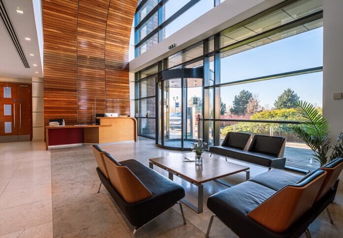 Reception area at Century Way in Leeds, LS1