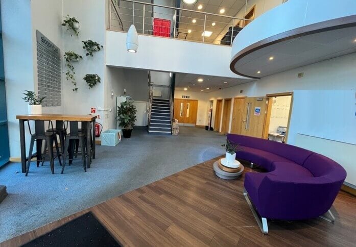 Reception area at Portsmouth, Oxford Innovation Ltd in PO2