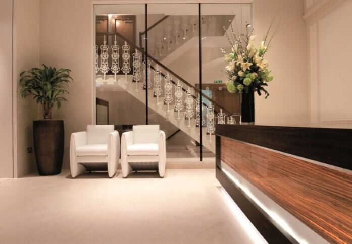 Reception area at Grosvenor Gardens, The Arterial Group Ltd in Victoria, SW1