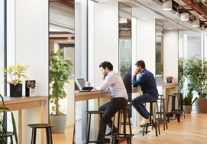 Breakout area at Bishopsgate, WeWork