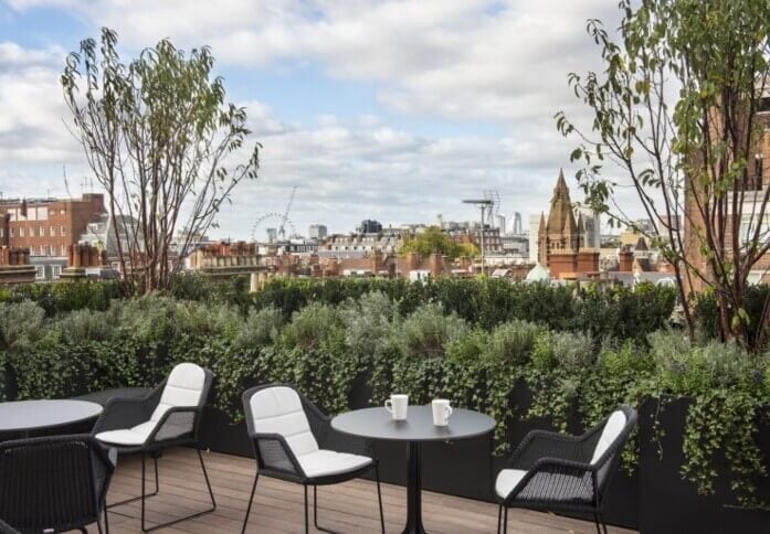 The outdoor area at North Audley Street, The Argyll Club (LEO) in Mayfair