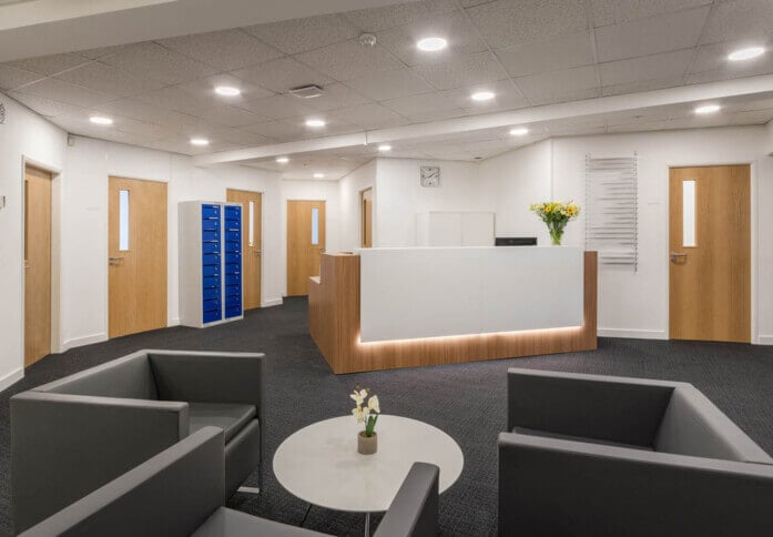 Reception area at Oakdale Road, Regus in York