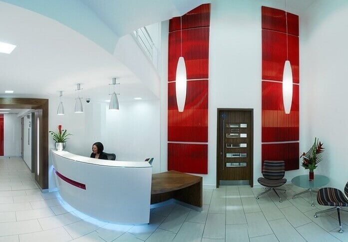 Reception at Exchange Quay, The Serviced Office Company in Manchester