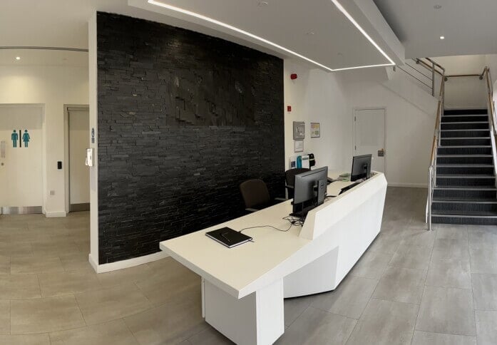 Reception area at Carolina Way, Hope Park Business Centre in Salford, M3