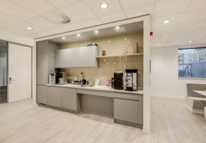 Kitchenette at Innova Park, Regus in Enfield