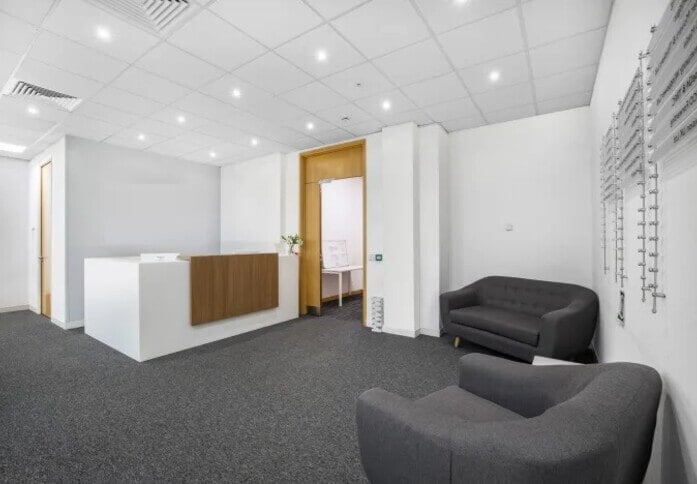 Reception area at Parklands Way, Regus in Motherwell