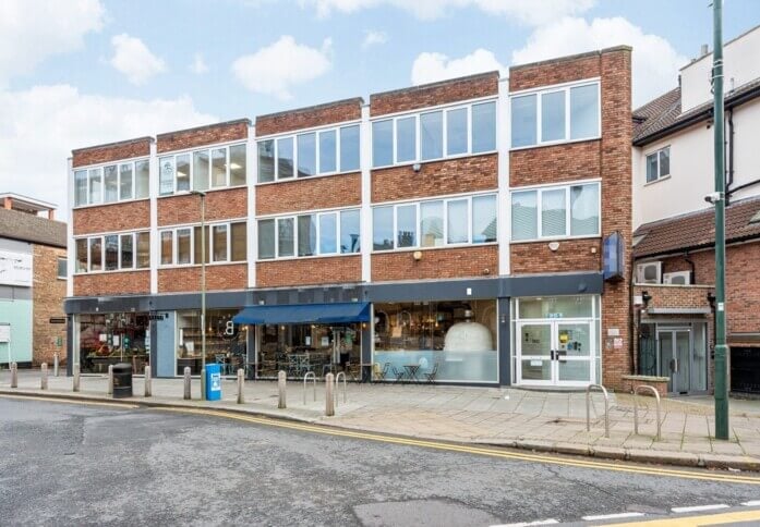 Building outside at Bridge Lane, London + Hampstead Serviced Offices Ltd, Temple Fortune