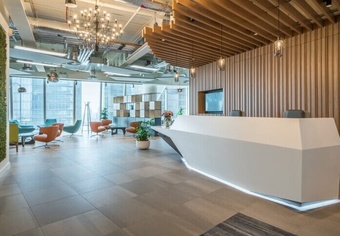 Reception area at Regus in Bishopsgate