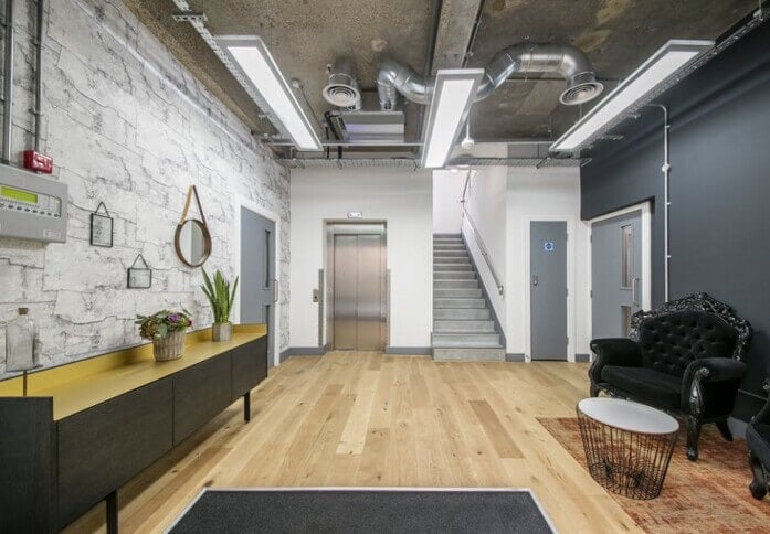 Foyer area at Curtain Road, The Boutique Workplace Company in Shoreditch