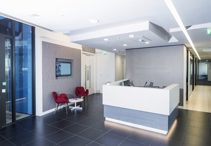 Reception area at Kingdom Street, Regus in Paddington