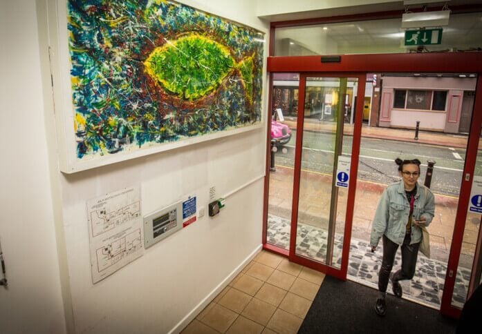 Foyer area in Oldham Street, The Ethical Property Company Plc, Manchester, M1