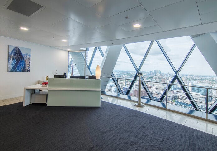 Reception - St Mary Axe, Regus in Bishopsgate