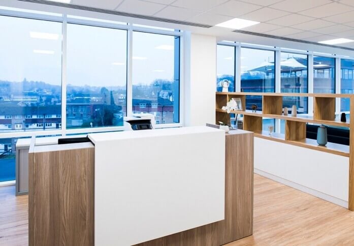 Reception area at High Street, Regus in Redhill