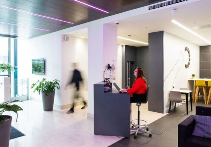 Reception at New York Street, Bruntwood in Manchester, M1