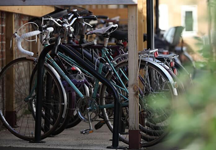 Cycle storage at Cowley Road, The Ethical Property Company Plc, Oxford, OX1