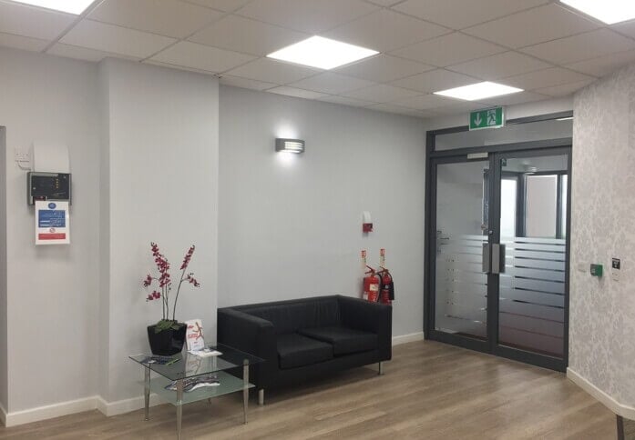 The reception at Market Street, Business Space Solutions in Wigan