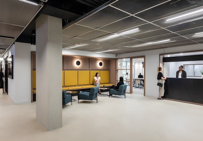 Reception area at MYO Victoria Street, Land Securities Group PLC (Landsec/MYO) in Victoria, SW1 - London