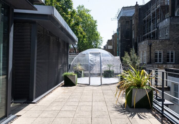 The roof terrace at Bedford Square in Bloomsbury, WC1 - London