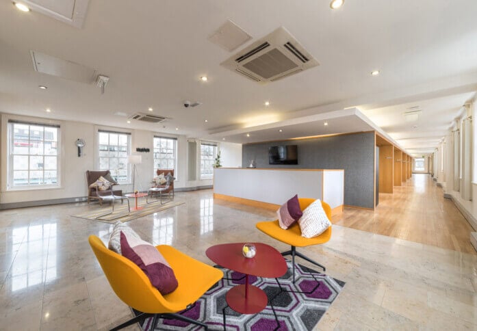 Reception area at Bridge Street, Regus in Belfast