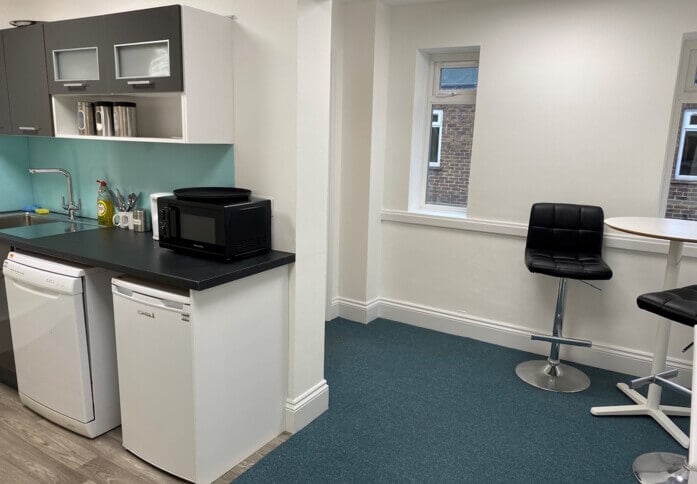 Kitchenette at Kingston Road, Halcyon Offices Ltd in Leatherhead, KT22