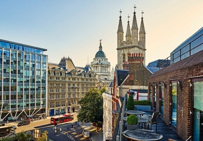 The views at Snow Hill, Beaumont Business Centres in Farringdon