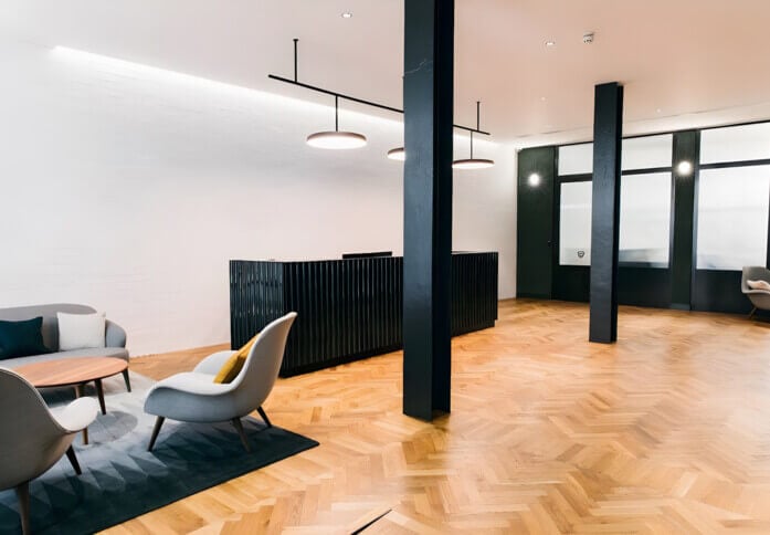 The reception at 45 Eagle Street, Knotel in Holborn, WC1 - London