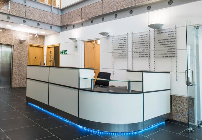 Reception area at Victory House, Regus in Northampton