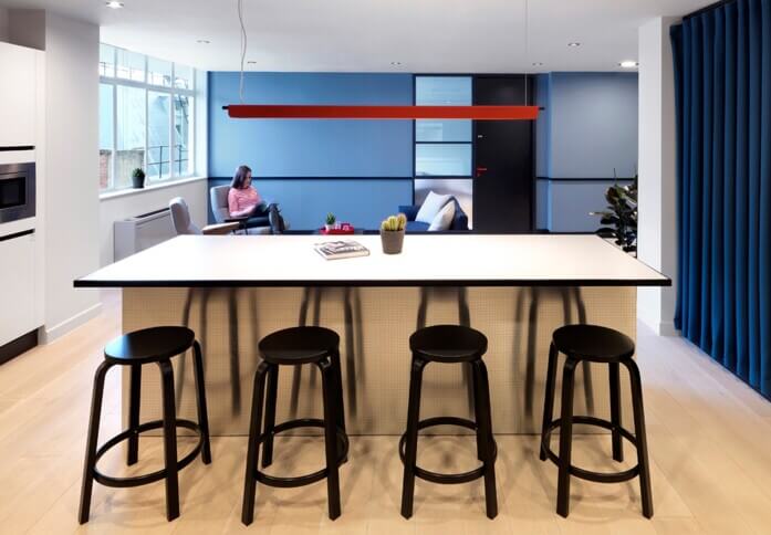 A breakout area in Wardour Street, The Office Group Ltd. (FORA), Soho