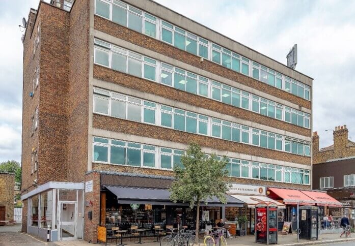 The building at Turnham Green Terrace, Airivo Ltd in Chiswick