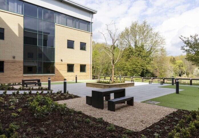 Roof terrace in Lakeside Drive, Pure Offices, Warrington