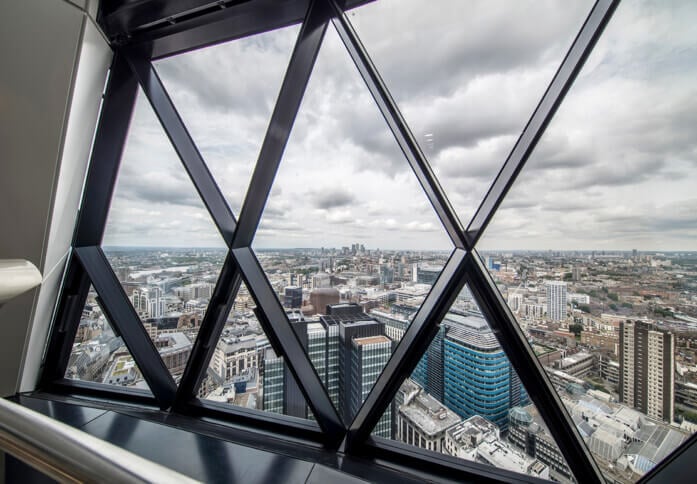 The views at St Mary Axe, Regus in Bishopsgate