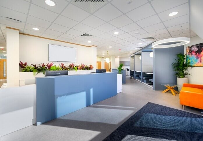 The reception at Grafton Court, Regus in Northampton, NN15