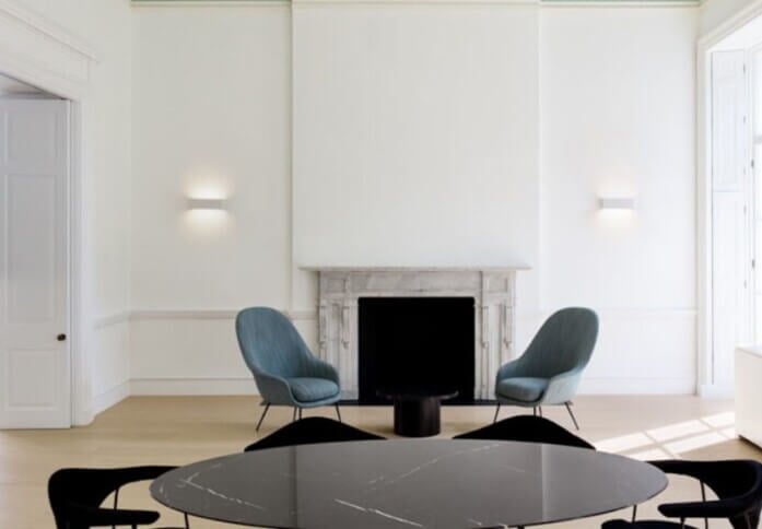 A breakout area in Portland Place, MIYO Ltd, Marylebone