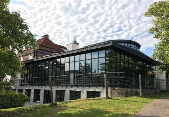 Roof terrace at Bull Hill, Halcyon Offices Ltd in Leatherhead, KT22